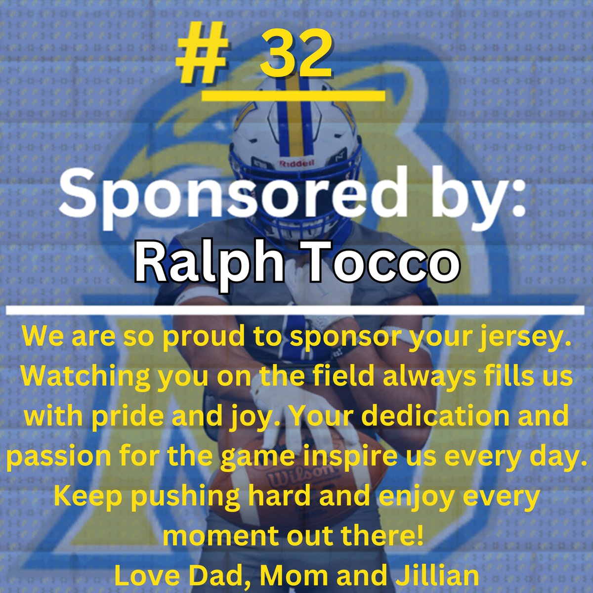 MUCougarsFB's tweet photo. Thank you to Ralph Tocco for your sponsorship of #32 SR DB Ralph Tocco (@ToccoRalph)

If you are interested in sponsoring a Jersey click HERE⬇️ Misericordia University Football Jersey Sponsorship https://t.co/jX4k3XoThF https://t.co/jS7sB83Rlv