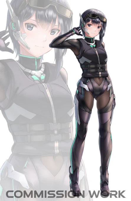 [依頼/Commission work]     色違い差分。こちらの方がかっこいいと思いますwColor variant. I think the life vest looks much cooler in dark color XD #CommissionedArt #Doodles #originalcharacterart #イラスト依頼 #落書きギルド #characterdesign 