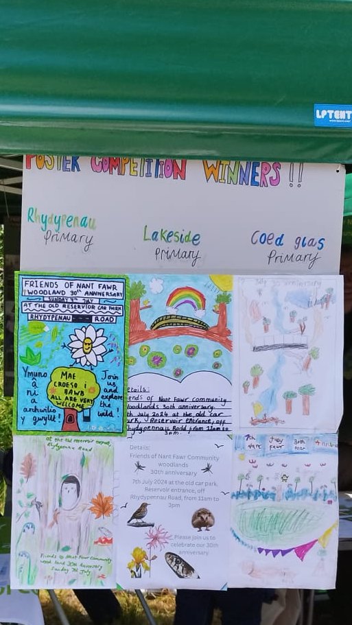 After the fantastic 30th Anniversary event held on the 7th July, we would like to thank local businesses that promoted our schools poster competition. These were Yapps Garage, Worleys Hardware shop, The Discovery, the Coop Llanishen and Tesco local Lakeside.