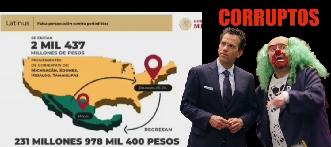violetamg10078's tweet photo. Cobardes , cínicos,  corruptos lava dinero 💰  
#Latinus #BroxoYLoret 
Merecen cárcel https://t.co/msZ52NBU8B