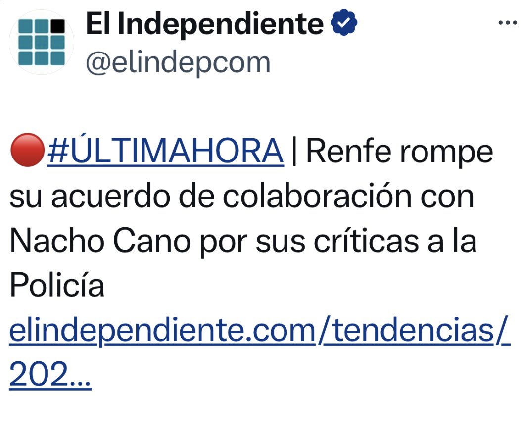 Retirar una actuación en un pueblo al cambiar el gobierno municipal a un artista del régimen Sanchista era censura fascista

Pero q Renfe por orden del ministro de la Rama rompa a Nacho Cano su patrocinio, por criticar una infame operación parapolicial, está bien

Son una mafia🤮