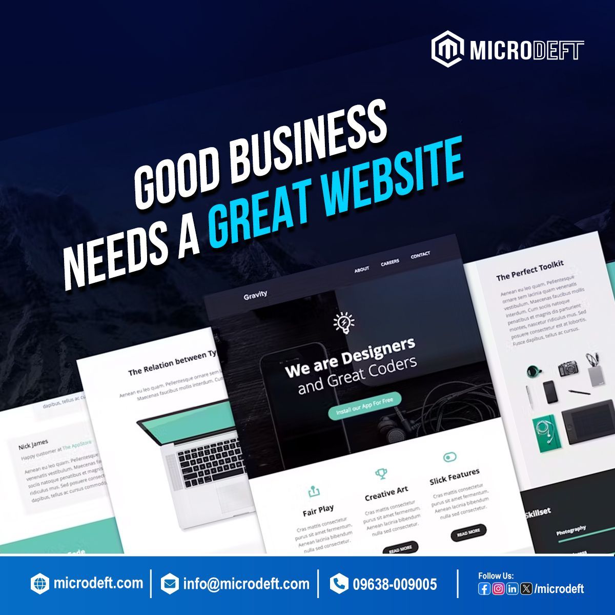 microdeft's tweet image. Good business need a great website.
#webdevelopment #digitalmarketing #microdeft
