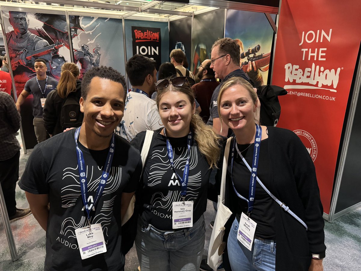 Audiomotion Studios (@audiomotion) on Twitter photo We’re at <a href="/developconf/">Develop:Brighton 2025</a>! 🧑💻
Our team has already had so many great conversations about mocap with so many incredible people!
We’ll be around until the 11th!
🗣️ Want to chat about mocap? Or your upcoming projects?
Drop us a DM, and let’s arrange 💬 We’re at <a href="/developconf/">Develop:Brighton 2025</a>! 🧑💻
Our team has already had so many great conversations about mocap with so many incredible people!
We’ll be around until the 11th!
🗣️ Want to chat about mocap? Or your upcoming projects?
Drop us a DM, and let’s arrange 💬