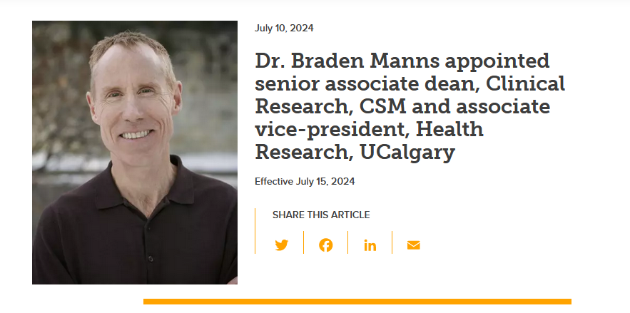CONGRATULATIONS to Dr. Braden Manns for this incredible accomplishment 👇

news.ucalgary.ca/news/dr-braden…