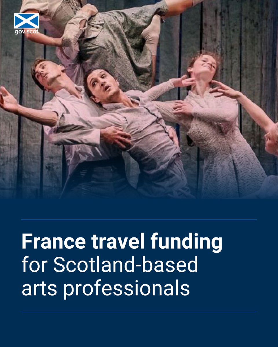 Scot Gov Culture (@culturescotgov) on Twitter photo A new travel fund from the <a href="/BritishCouncil/">British Council</a> and @CreativeScotland is open for applications.
Scotland-based arts professionals can receive a grant to travel to France to build on existing connections or research opportunities.
Find out more ⬇
scotland.britishcouncil.org/travel-grants-… A new travel fund from the <a href="/BritishCouncil/">British Council</a> and @CreativeScotland is open for applications.
Scotland-based arts professionals can receive a grant to travel to France to build on existing connections or research opportunities.
Find out more ⬇
scotland.britishcouncil.org/travel-grants-…