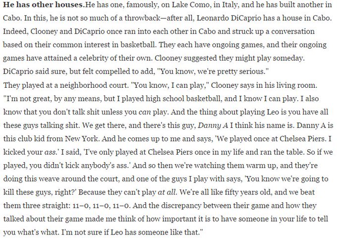 awealthofcs's tweet photo. Lots of ppl talking about Clooney today is a good excuse to share my favorite story about him

The time he smoked DiCaprio in pick-up basketball: https://t.co/fhhLCsGWxI