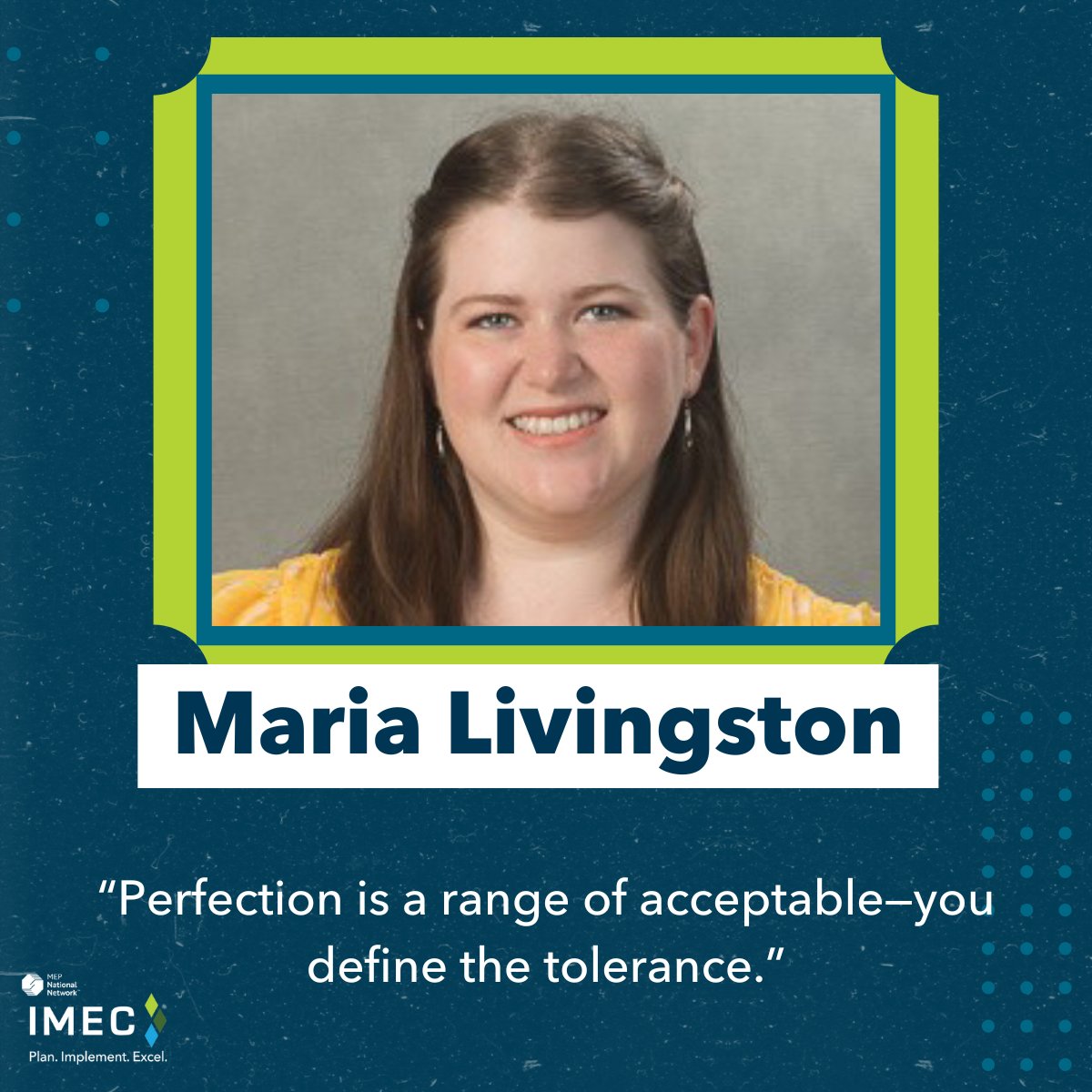 IMECillinois's tweet photo. 📢EXCITING NEWS📢

We are thrilled to welcome Maria Livingston to the IMEC team as an Operational Excellence Analyst! 

Learn more about Maria here: https://t.co/Wt4NEfxL5B

#ILManufacturing #IMECTeam #Operations #Engineering https://t.co/hWvKYgRyJp