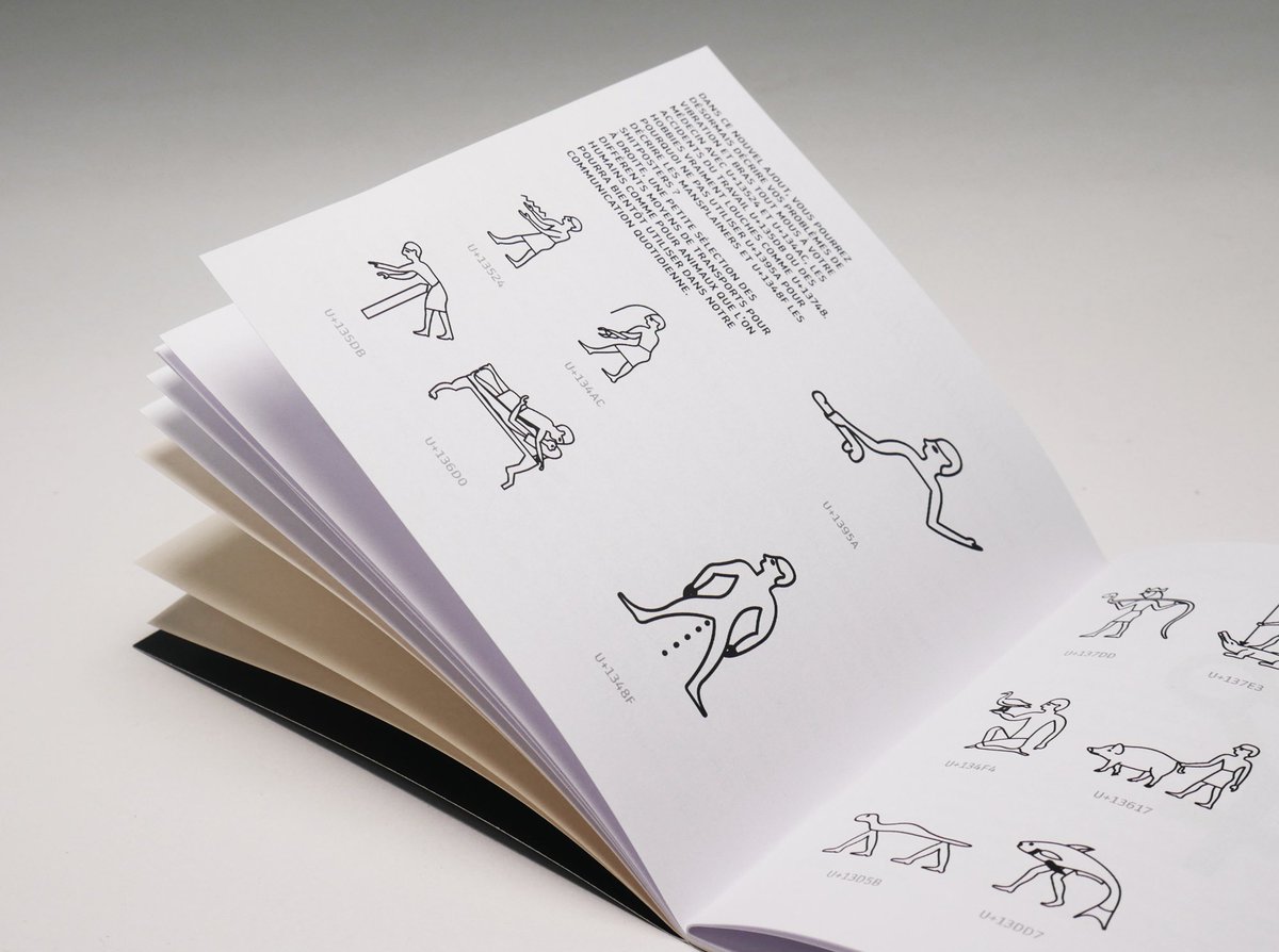 DesignBrouhaha's tweet photo. Unicode à Gogo ! ➎ est disponible !

Le zine qui part à la découverte des histoires cachées d'Unicode. Dans ce numéro, vous retrouverez des Égyptiens en folie, un chasse aux petits chevaux et plein d'autres fragments typographiques à jamais encodés !

https://t.co/p2KHH94i2C https://t.co/UYE1Tt0CVD