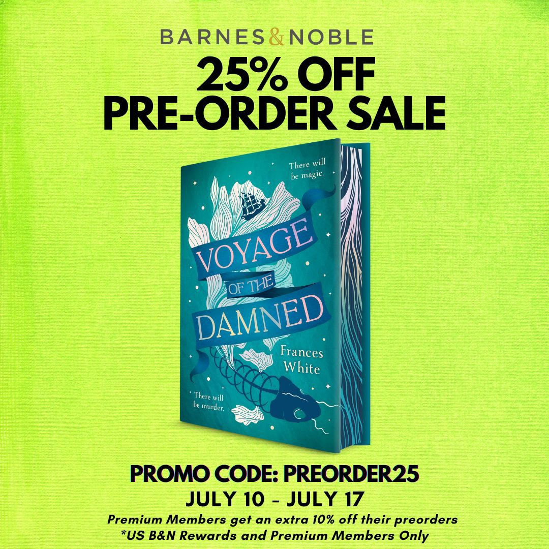 Frances_Writes's tweet photo. Surprise! @BNBuzz are having a 25% off pre-order sale! And this freakin gorgeous special edition of Voyage of the Damned is included! 

It runs from July 10-17 and copies of this edition are strictly limited! 

Code: PREORDER25

https://t.co/Otkk2tW9no https://t.co/uS7843uuK2