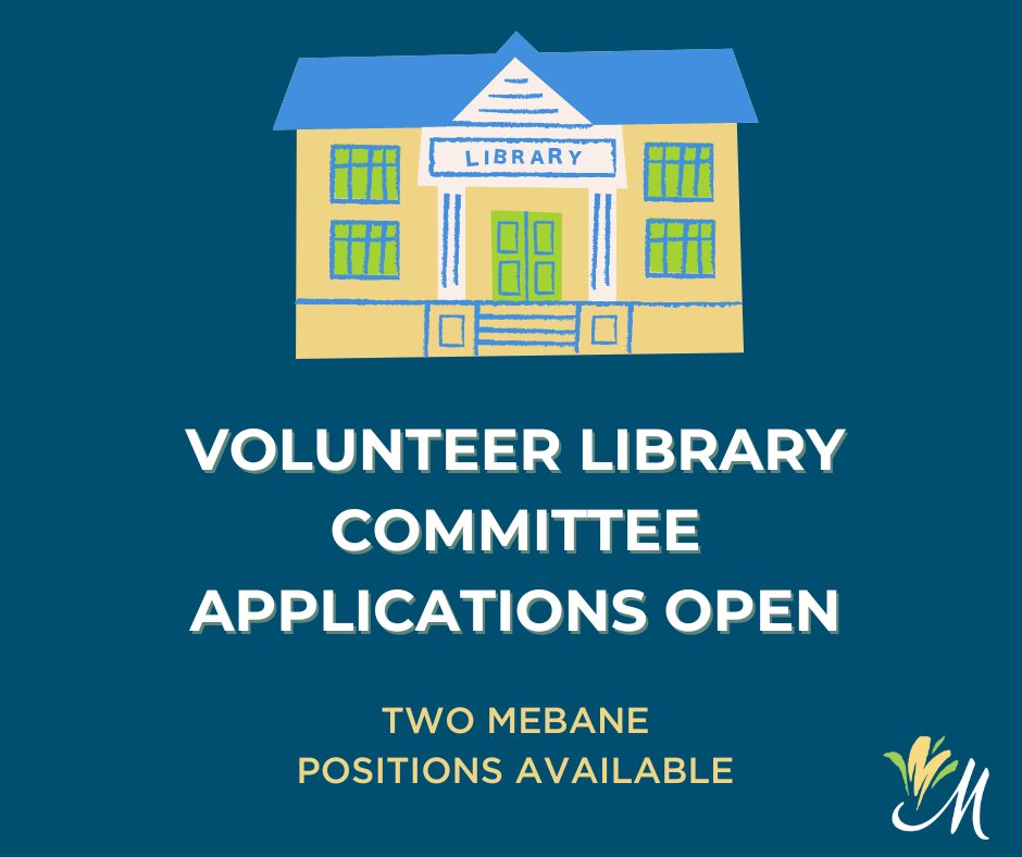 CityMebane's tweet image. Attention residents!  Alamance County seeks two Mebane volunteer applicants to serve on the Alamance County Library Committee. These individuals will help recommend library programs, policies, &amp;amp; regulations.  

For more information, visit alamance-nc.com/boardscommitte…
#LibraryCommittee