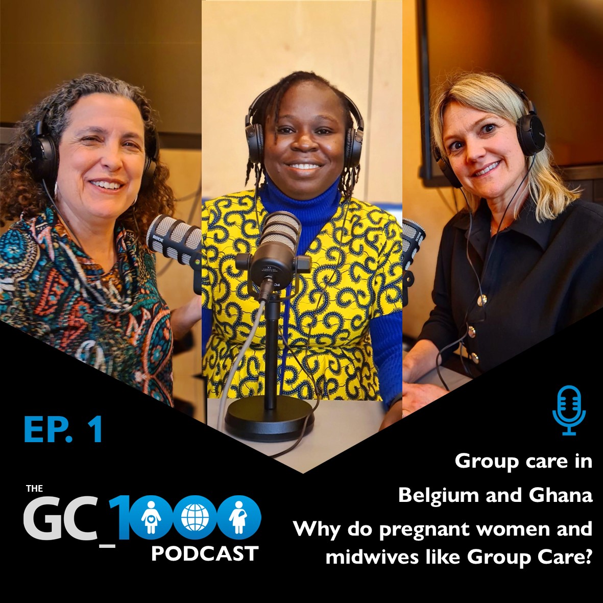 open.spotify.com/episode/54GnE0…
Group care in Belgium and Ghana: Why do pregnant women and midwives like Group Care?
Listen to this episode from GC_1000 podcast on Spotify. In this episode we hear from Jedidia Abanga from Ghana (PHS) and Katrien Beeckman (VUB) from Belgium.