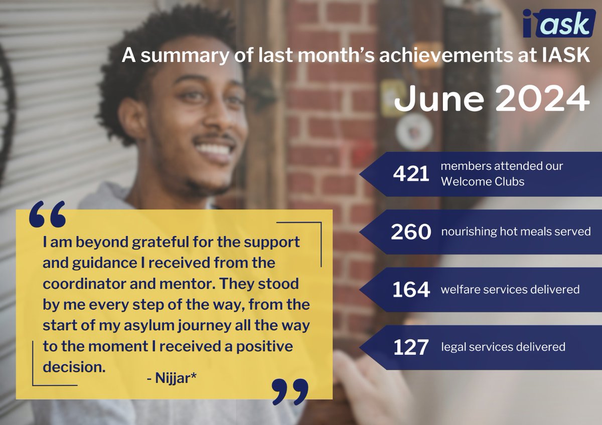 Celebrating June's Achievements!

Reflecting on a successful month at IASK. Thank you to all our amazing volunteers and supporters.

#RefugeesWelcome
