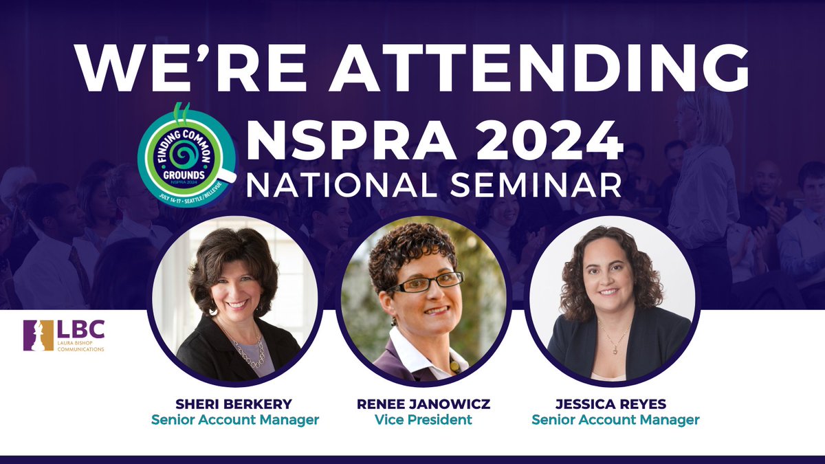 LBishopComm's tweet image. LBC is going on a cross-country communications quest! We’re headed to #NSPRA2024 in Seattle for cutting-edge skill sessions, creative inspiration and professional connections … all to benefit our clients!