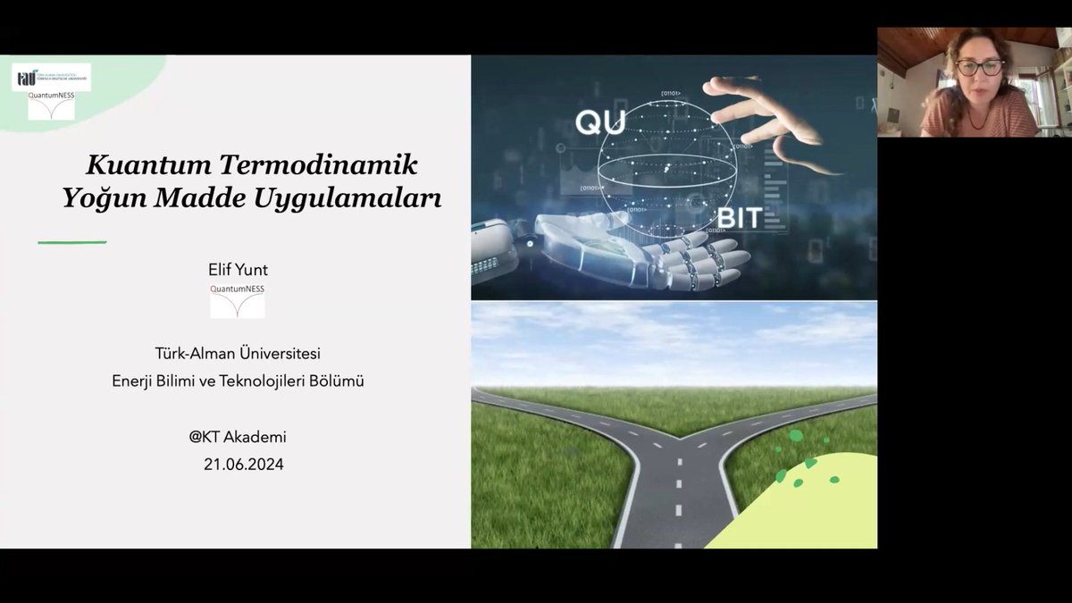 KT Akademisi'nin yeni bölümünde, Türk-Alman Üniversitesinden Dr. Elif Yunt hocamızla birlikte "Kuantum Termodinamik Yoğun Madde Uygulamaları" başlığında bir yayın gerçekleştirdik.

youtube.com/watch?v=HBYlla…
