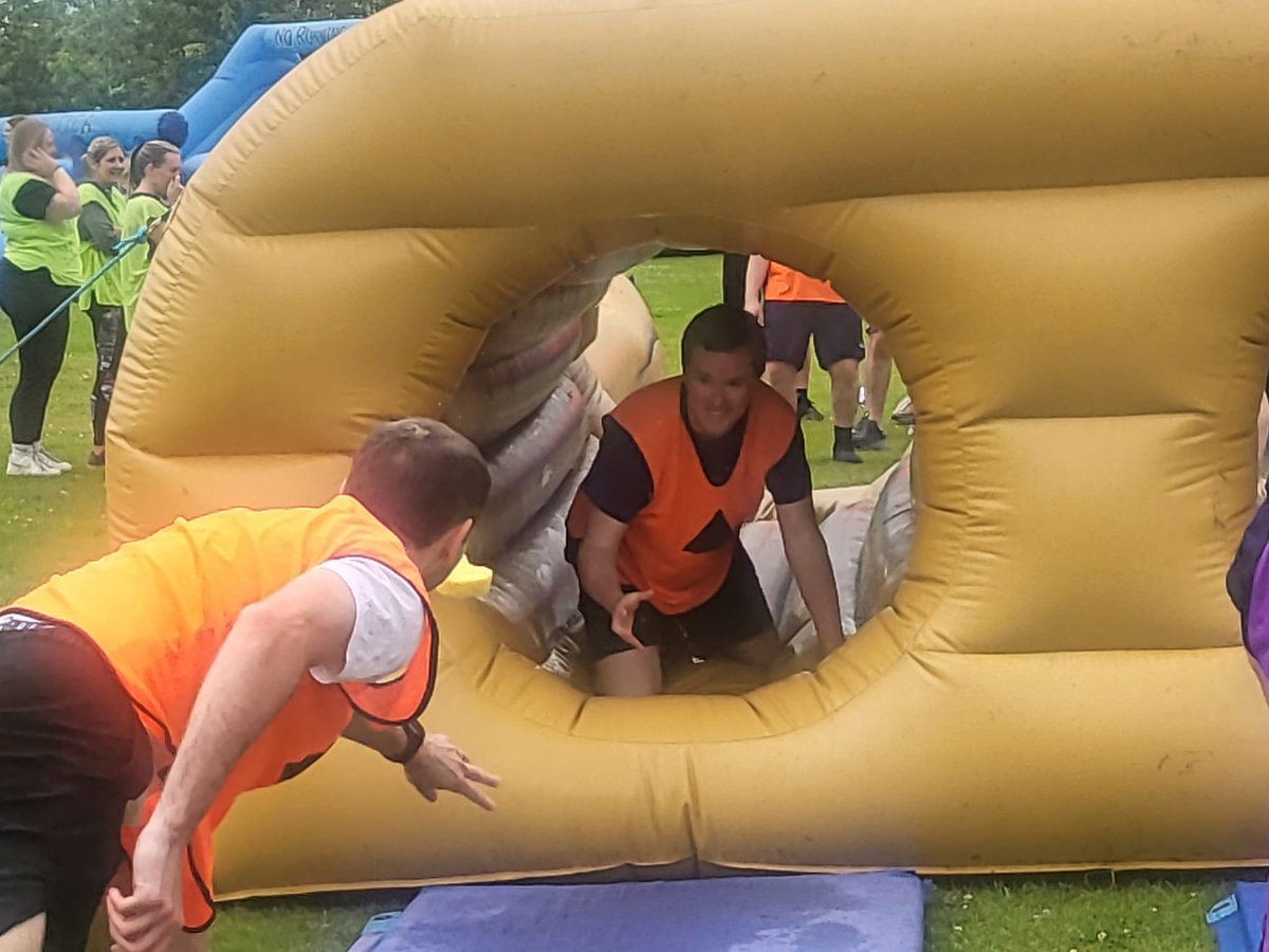 <a href="/BEGroup_UK/">BE Group</a> took part in "It's A Knockout" this afternoon <a href="/birchwood_park/">Birchwood Park</a> in a joint team with Addleshaw Goddard. Needless to say, we have plenty of funny photos...here's a few! #teambuilding #itsaknockout