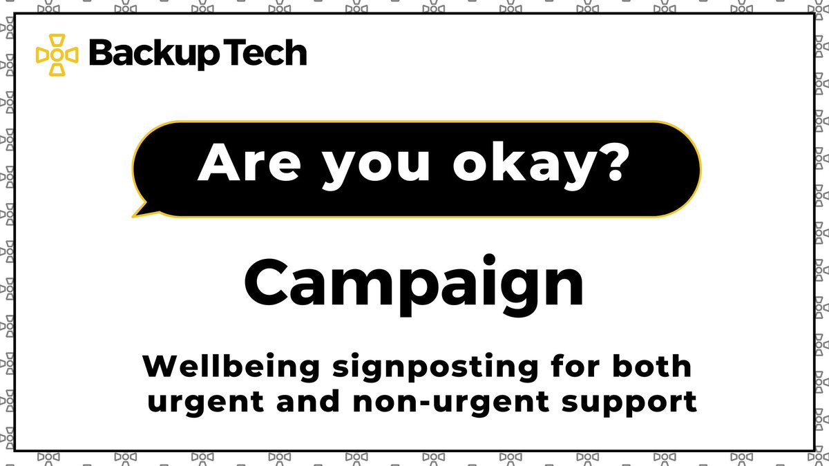 Calling all industry COMPANIES and VENUES!
Get signposting and do your part to help your industry colleagues when they need support.
Find out more about the #BackupAreYouOK campaign here bit.ly/3LnxBko
#MentalHealthMatters #BackupTech
