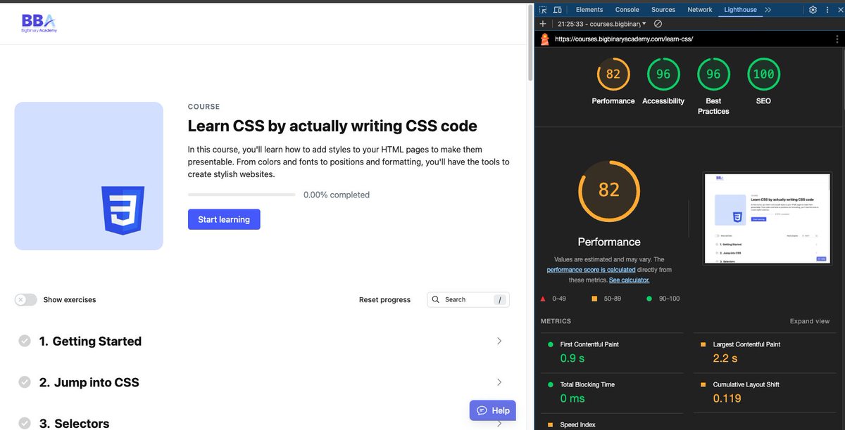 NeetoCourse's tweet image. 🚀  We&apos;ve been hard at work optimizing our End User Interface! As a result, our initial page load time went down and our web vitals score have increased significantly!