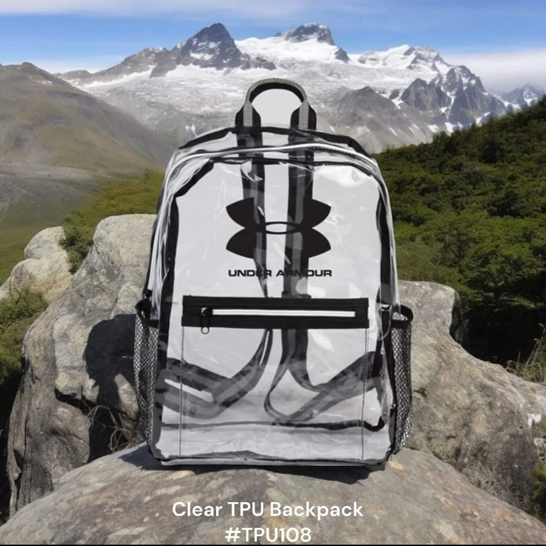 TratnikK's tweet image. Clear TPU Backpack 🎒 
Grab and go with this easy to see and easy to find #ClearBackpack! It’s the perfect size  to fit into many different spaces and is a dependable option for anyone who wants to pack their essentials and take them anywhere with ease. Great for sporting  events