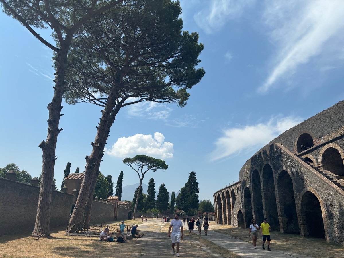 geography_smc's tweet photo. Day 1 and 2 of the Italy trip - pizza making, Pompeii and a climb to the top of Mount Vesuvius! Now for a screen large enough for us all to watch the football! @SMCHull https://t.co/NnyyOQWsGY