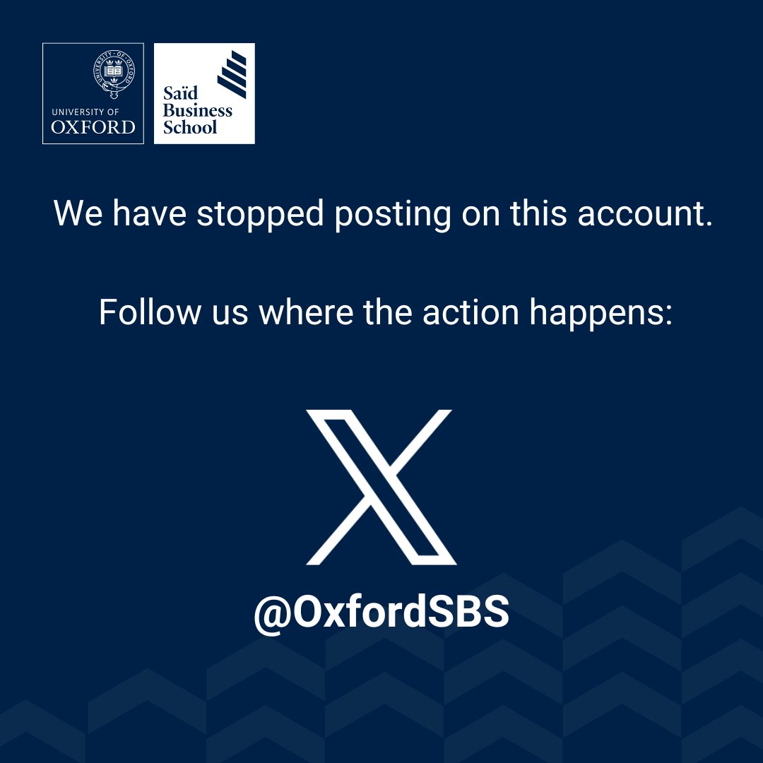 Oxford MBA (@oxfordmba) on Twitter photo We are no longer posting to this account, but follow us at <a href="/OxfordSBS/">Saïd Business School</a> to keep up to date with all things #OxfordMBA. We are no longer posting to this account, but follow us at <a href="/OxfordSBS/">Saïd Business School</a> to keep up to date with all things #OxfordMBA.