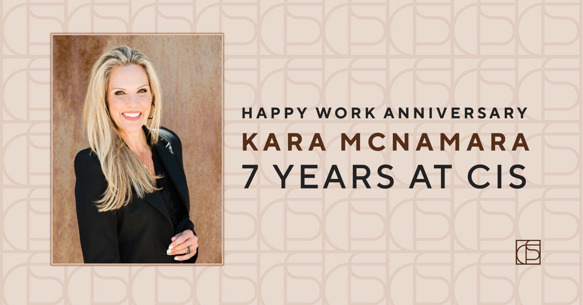 Today, we celebrate our President, Kara McNamara, and her 7th #workanniversary since her return to CIS! 👏✨ Kara is a true rockstar and an outstanding leader whose dedication and vision inspire us all. Thank you for everything you do, Kara!