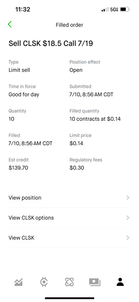 #CLSK #OptionSeller