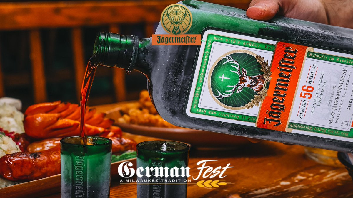 GermanFestMilw's tweet photo. 🥂 Get ready to toast the day with "PROST!" 🎉 but @jagermeisterusa will have you saying "Damn, That's Cold" by the end! 🍻

Snap a pic next to a giant inflatable Jägermeister bottle and discover the many ways Jägermeister can liven up your glass.

You won't miss out on these Jägermeister spirits! 🌟

Jägermeister Shot $7.00
Jäger & Rockstar Energy Drink $8.00
Jäger Barrel $9.00
Jägermeister Orange $9.00
Jägermeister Shot Ski $25.00
Rockstar Energy Drink $5.00

Make sure to tag @jagermeisterusa and @GermanFest when you post on social media!
#JagermeisterUSA #Cheers #Prost #germanfestmilwaukee #germanfest #GermanfestMKE #Milwaukee #germanfestmke2024 #discoverwisconsin #unitedethnicfestivals #visitmilwaukee #OriginalHausParty #RaiseYourStein #traditions #wisconsinlife #juchitzer #germanfestmke2024 #discoverwisconsin #unitedethnicfestivals #BestOfTheBest #JoinTheParty #RaiseYourStein