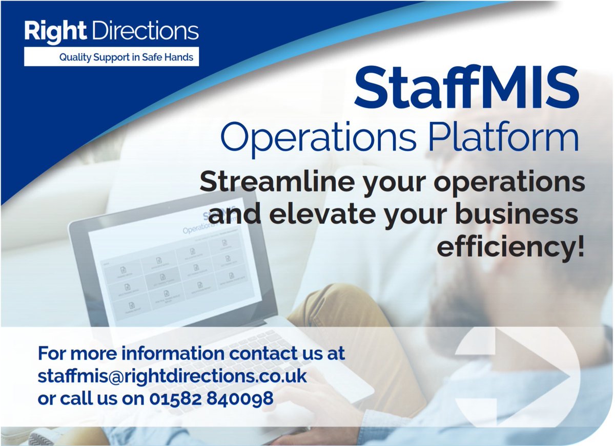 R__Directions's tweet image. StaffMIS offers a centralised hub to document, monitor, and manage all your operational records, accessible anytime, anywhere, on any device.  

To set up a demo today, please follow the link here: ow.ly/1Ayz50S0iQJ

#RightDirections #StaffMIS #operations