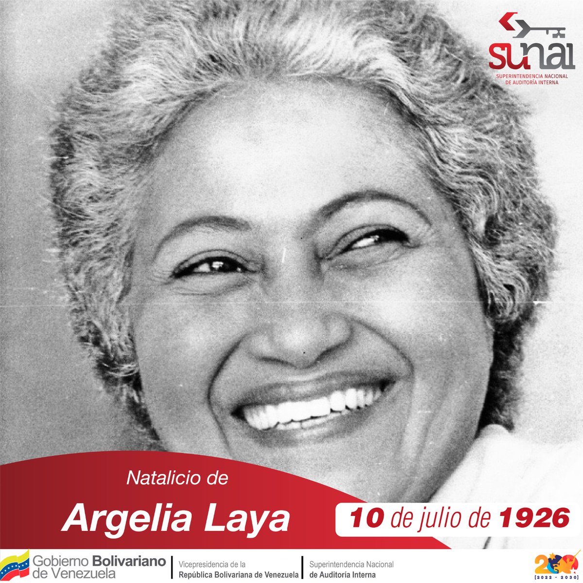 SUNAI_VZLA's tweet photo. Hoy, #10Jul Conmemoramos el 
natalicio de Argelia Laya, profesora y filósofa, además de incansable luchadora social que dedicó su vida por los derechos y la igualdad de las mujeres, así como la erradicación de todas las formas de discriminación.
#PoesíaMundialEnVenezuela https://t.co/jfdnq286VA