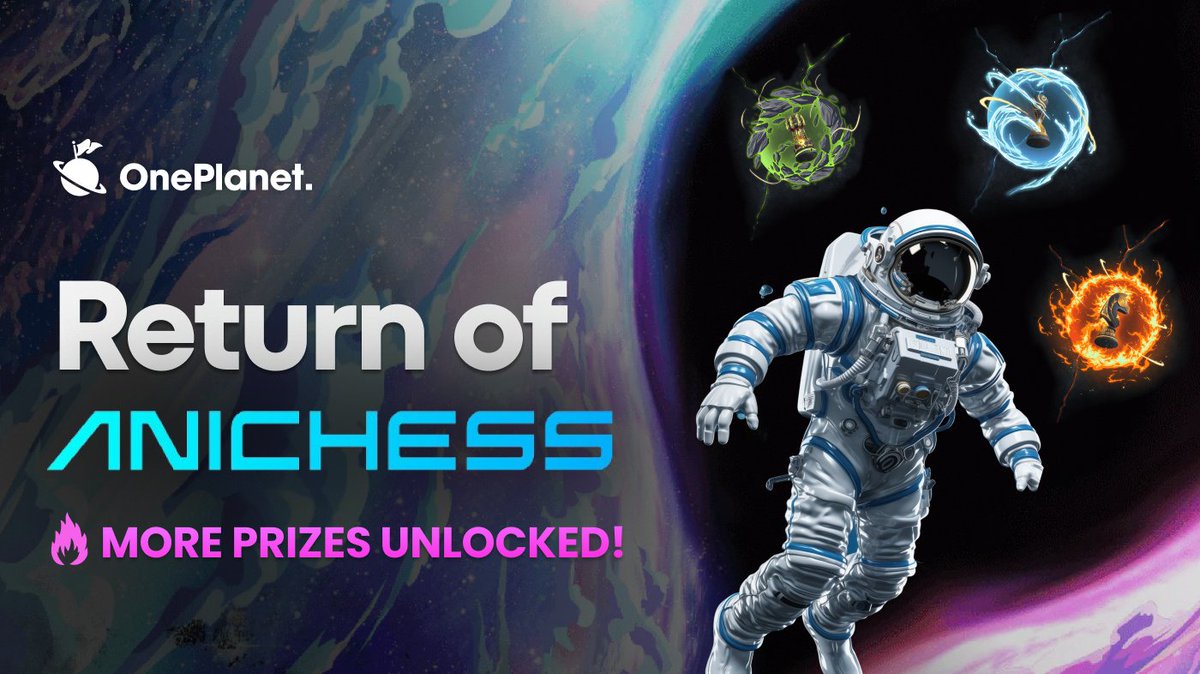 🚀 <a href="/AnichessGame/">Anichess</a> is back with NEW MISSIONS! Earn more MP to climb the #airdrop Leaderboard before the season ends and win 1 of 50 Orbs of Power NFTs!

🔥 Join and unite with the OnePlanet Fam in the Anichess Community War for our community to win a share of $50,000!