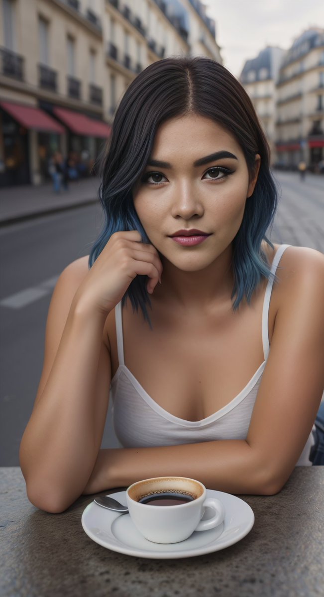 Arianna_Intensa's tweet photo. There's something so magical about enjoying a café au lait in the city of love. Bonjour, beautiful moments!
#ParisianCoffee #CaféLife #ParisMoments #Wanderlust #stablediffusion #ai #aigirl #sexychick #beauty #travel #glamour #model #aimodel #viral #adultcontent #aiart #aiwoman https://t.co/HyfM9BI7bP