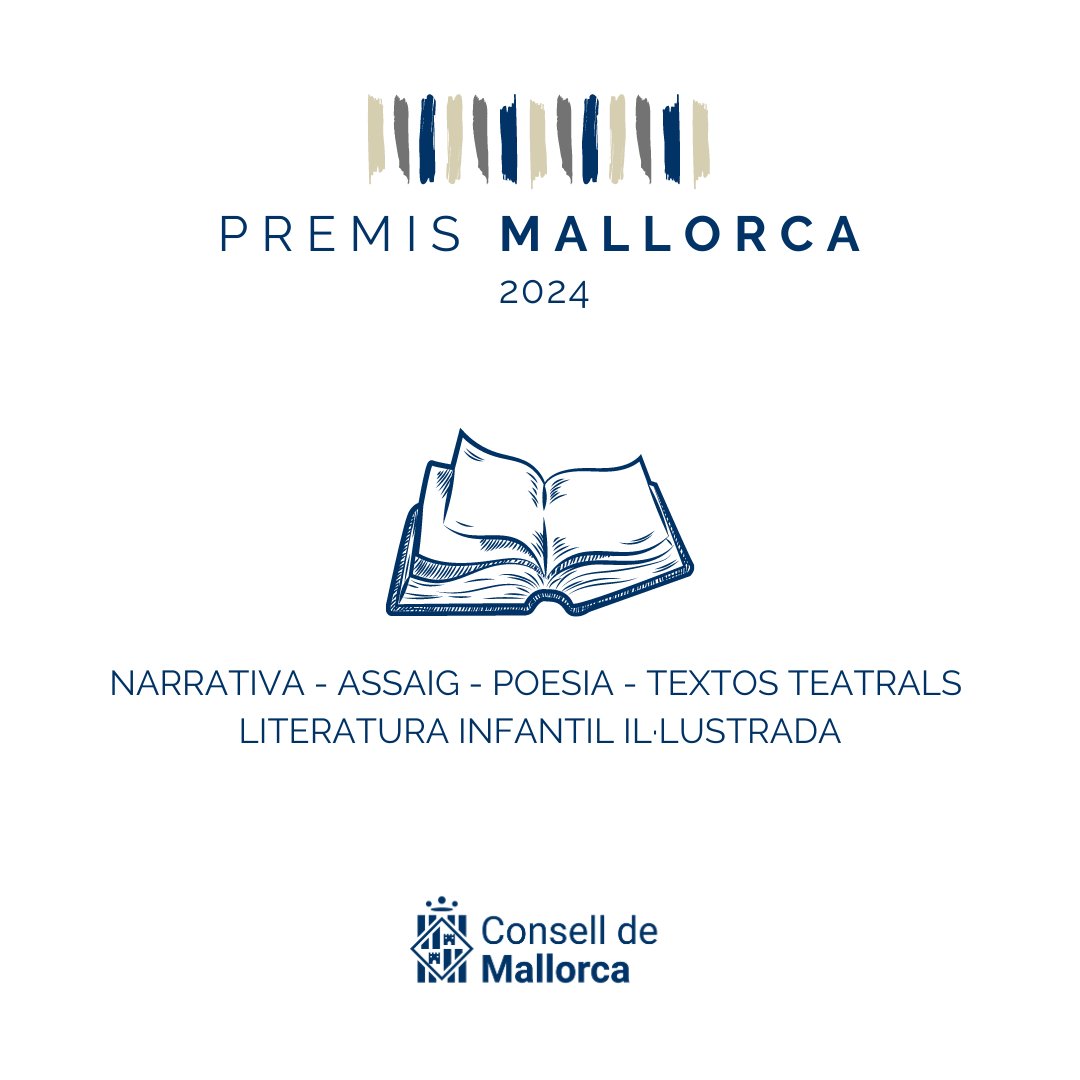 llenguamallorca's tweet photo. 📚 #PremisMallorca de Creació Literària 2024!
🏆Assaig: 19.000 €
🏆Literatura infantil il·lustrada: 10.000 €
🏆Narrativa: 25.000 €
🏆Poesia: 15.000 €
🏆Textos teatrals: 10.000 €
✍Bases i presentació d’obres (fins al 1r d'agost)🔽
https://t.co/AiBpTFvNIy https://t.co/kj5lQ5PIzE