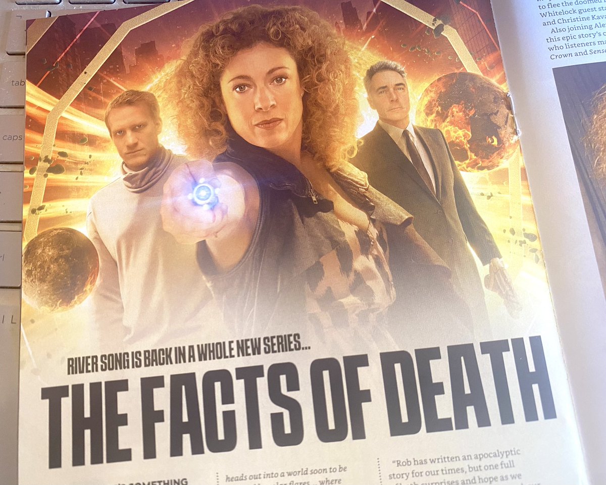 MrRobValentine's tweet image. Cor! Just got my hands on the latest @FinishedZine and it gives you the skinny on Alex Kingston’s return in The Death And Life of River Song: Last Words (out in August). ☀️☀️☀️ #LastWords #RiverSong #GoodbyeSweetie