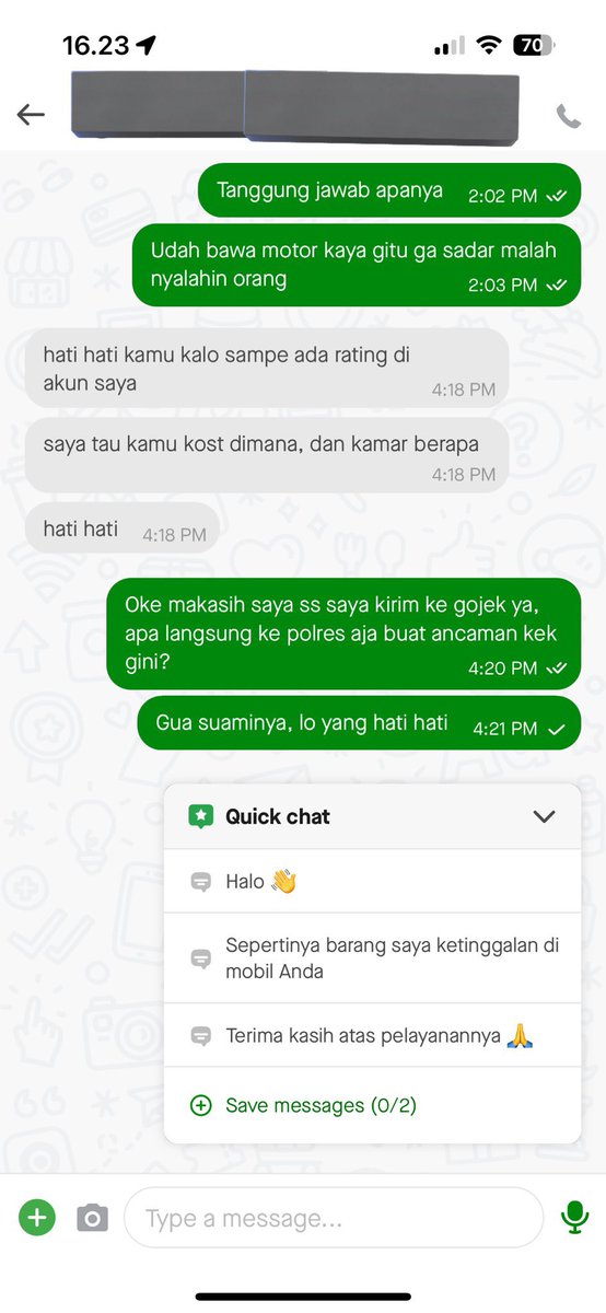 TOLONG DONG <a href="/gojekindonesia/">Gojek Indonesia</a> KESEL BANGET JIR, NIH ABANG GOJEK NAIK MOTOR GA BENER SAMPE MAU TABRAKAN, TAPI MALAH NYALAHIN ORANG LAIN. KAKI GUA SAMPE BIRU. BUKANNYA MINTA MAAF MALAH NGANCEM JINGANNN