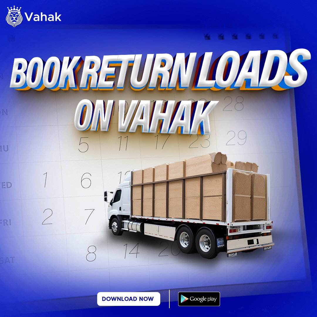 Worried about empty return trips? 🚚 Vahak can help! Our app connects truckers with verified return loads, saving you time, money, and maximizing your profits. 💰

Download Vahak today! 📲 vahak.page.link/HcFD

#Vahak #Truckers #Logistics #MaximizeProfits #SaveTimeAndMoney