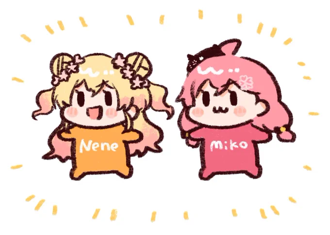 久々の桃鈴家(ダブチーズ)癒された#みこなま #ねねアルバム #miko_Art 