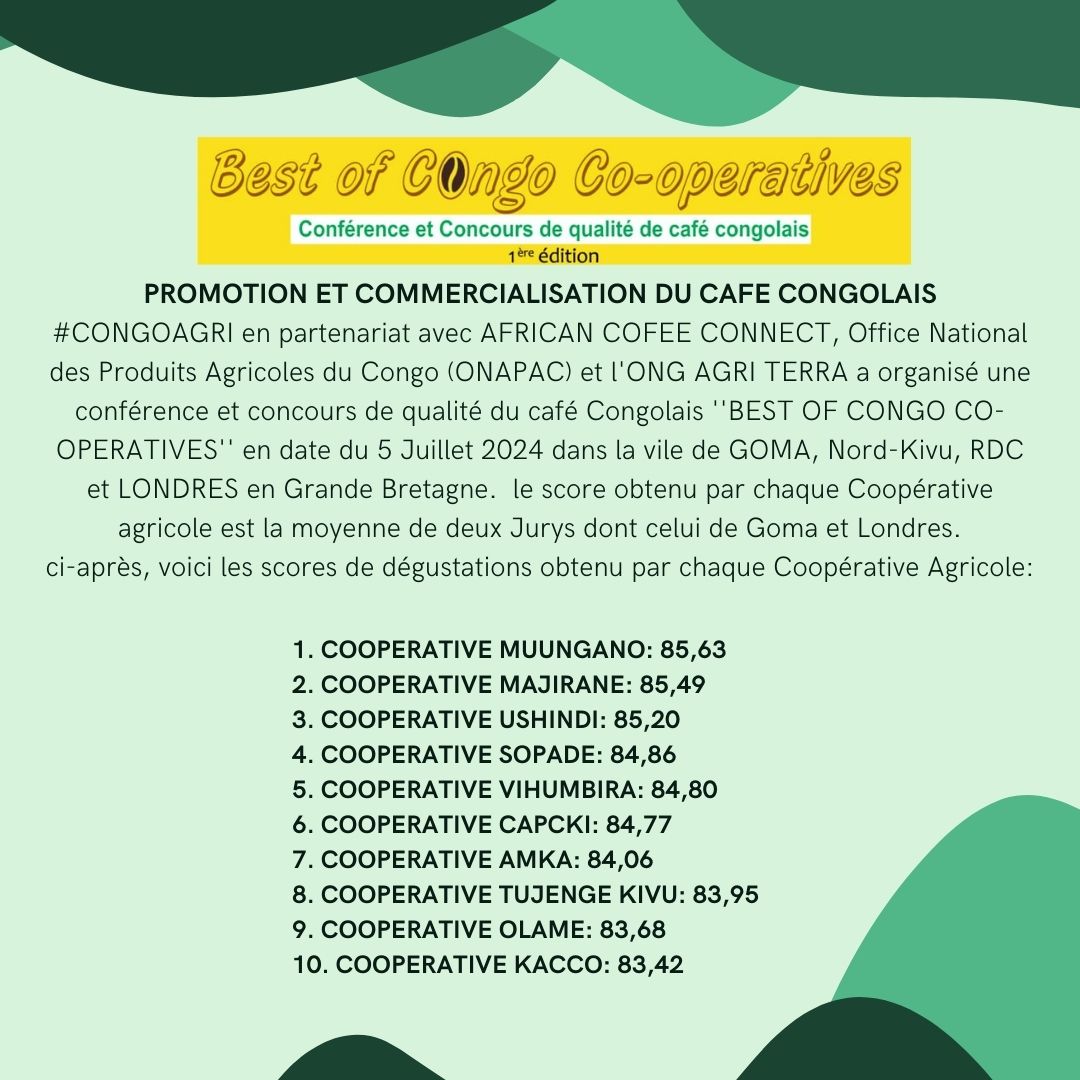 Congoagri1's tweet photo. EVENEMENT BEST OF CONGO CO-OPERATIVES https://t.co/JqtvgiobFc