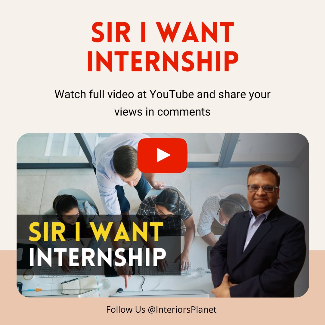 InteriorsPlanet's tweet photo. Students seeking internships in your family and nearby circle may find this video useful. Watch full video at YouTube and share your views in comments... #InternshipSearch #CareerTips

Watch full YouTube Video at: https://t.co/RkEq8I4UeW https://t.co/0kDfFHNTl6
