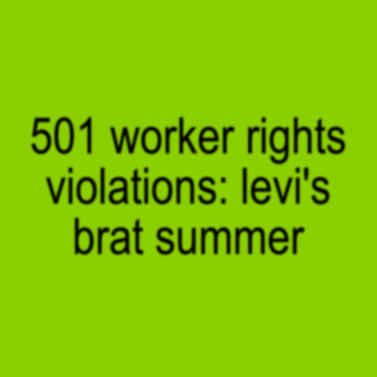 cleanclothes's tweet photo. Still no news from @LEVIS after it promised to fight for fired workers in Turkey...
https://t.co/6CauM9M9D2 https://t.co/VMT99ap3mi