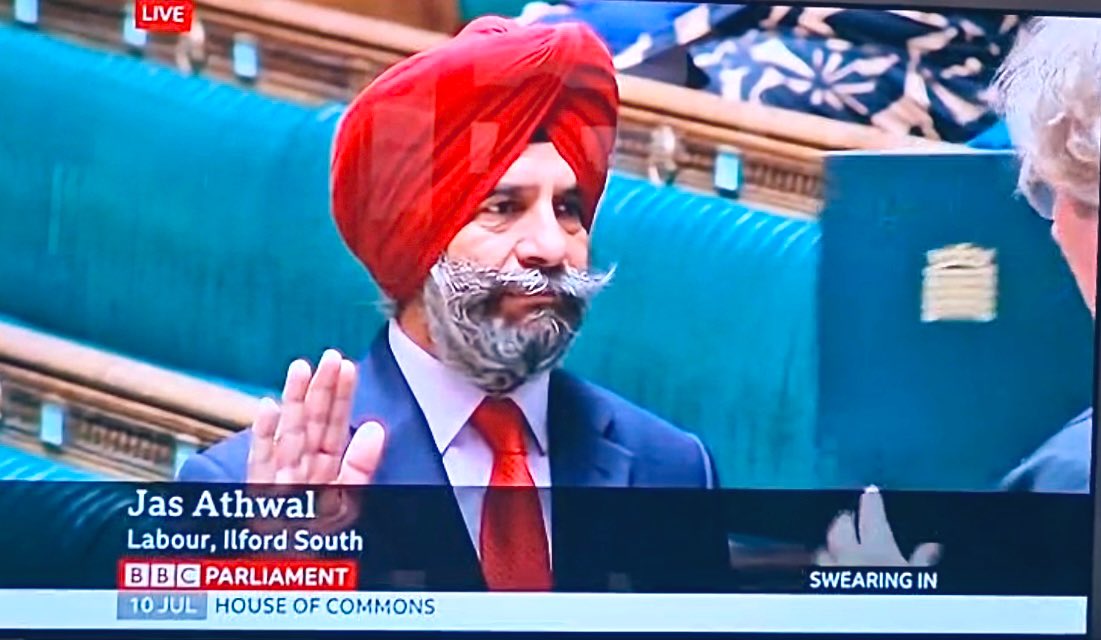 Kam Rai (@kamrai7) on Twitter photo Bursting with pride to finally see <a href="/Jas_Athwal/">Jas Athwal MP</a> swearing in and taking the oath of allegiance in Parliament.
#IlfordSouth Bursting with pride to finally see <a href="/Jas_Athwal/">Jas Athwal MP</a> swearing in and taking the oath of allegiance in Parliament.
#IlfordSouth