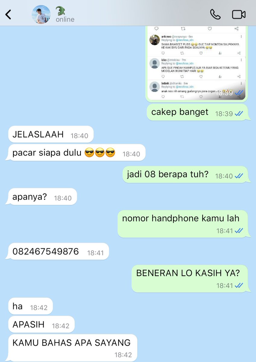 panikan bf vs tukang ledek gf

a jeno lee few-tweets au