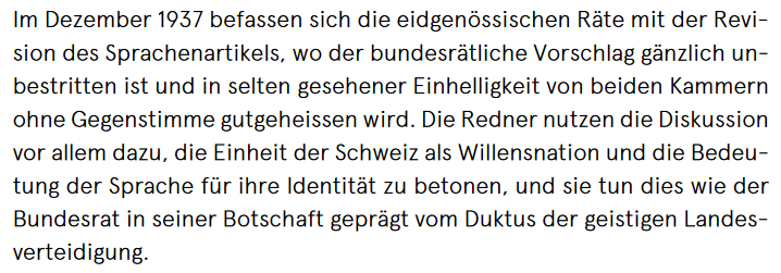 swissvotes's tweet photo. 91,6% der 🇨🇭Stimmenden sagten 1938 Ja zur Landessprache #Rätoromanisch. Im Kontext der geistigen Landesverteidigung gabs zur Vorlage, die «nichts kostete», den vierthöchsten Ja-Anteil je.

O-Töne und Hintergründe dazu:

📻@SRF https://t.co/2CTuZmV9bV 

📃https://t.co/8Lw9NfXRhB https://t.co/01RbtO0Jqc