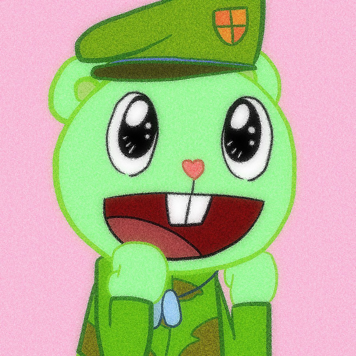 #happytreefriends 
そう云えばハピツリのイラストを最近描いていないので、いつ描いたかもわからないフリッピーでも載せておきます。