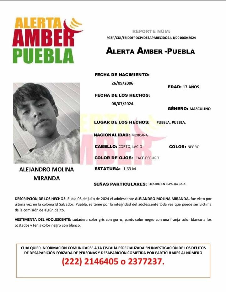 laredcincoradio's tweet photo. #ServicioSocial 🔎 || Se solicita el apoyo de la ciudadanía para apoyar a #localizar a Alejandro Molina Miranda, quien fue visto por último vez el 08 de julio en Colonia El Salvador. #LaRedCincoRadio https://t.co/s9zTDFquRo