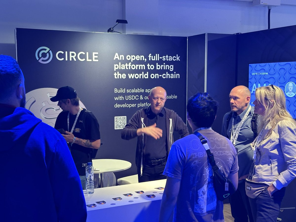 Gotta respect <a href="/jerallaire/">Jeremy Allaire - jda.eth / jdallaire.sol</a>. CEO of one of the biggest companies in crypto, but he’s still grinding it out speaking at the <a href="/circle/">Circle</a> ETHCC booth to a group of about 30 people at a random time on a Wednesday.