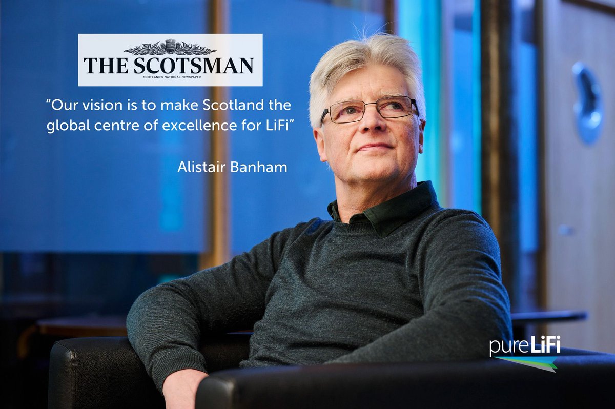 purelifi's tweet photo. pureLiFi CEO sat down with Scott Reid from The Scotsman and updated him on pureLiFi’s plans for growth  https://t.co/h0qLeJHrQv

They covered pureLiFi’s significant progress over the past year and our vision of creating a “Centre of LiFi Excellence” in Scotland. 

#LiFi #UKtech https://t.co/g9WfLVXP44