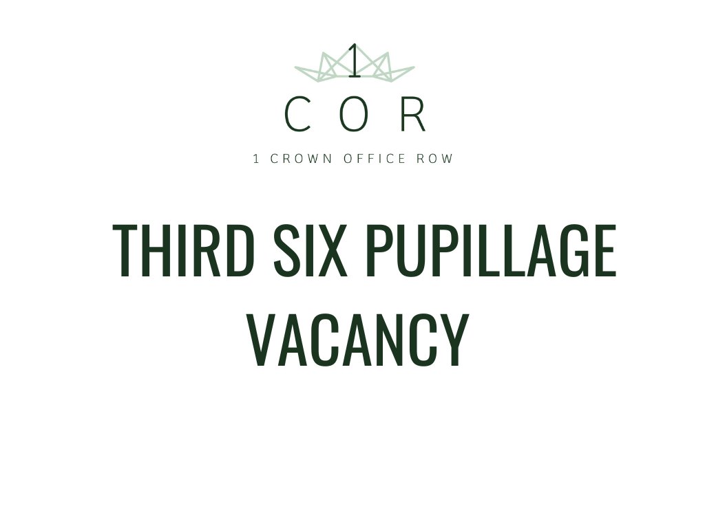 1CrownOfficeRow's tweet photo. We are looking for a third six pupil to join us in October 2024. Applications close on the 16th July 2024.

For further information and how to apply, please see here: https://t.co/btgfePLNUd

#Thirdsix #Pupil #Pupillage https://t.co/wqVKA27RH3