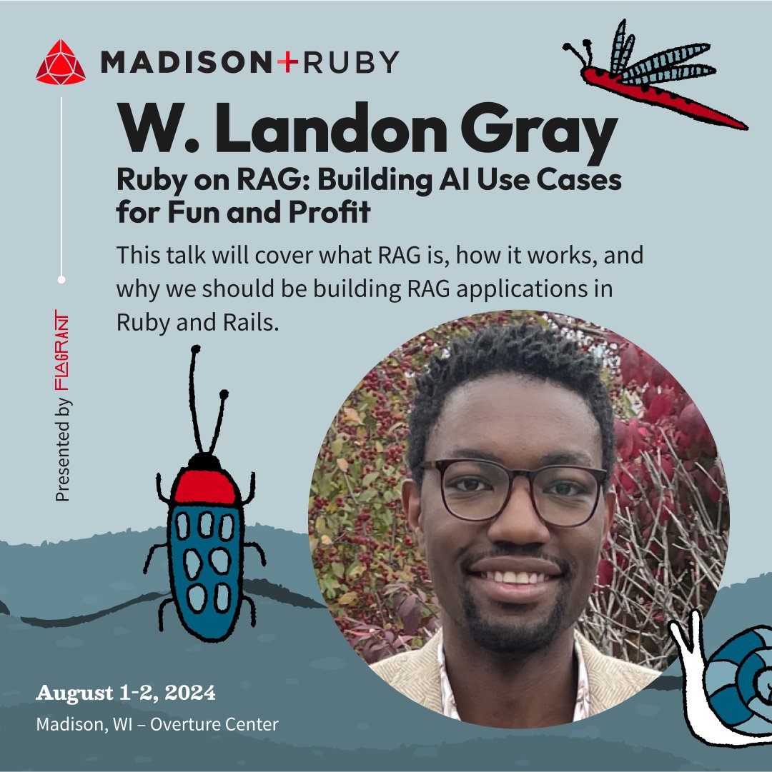 talk by Landon Gray: Ruby on RAG: Building AI Use Cases for Fun and Profit