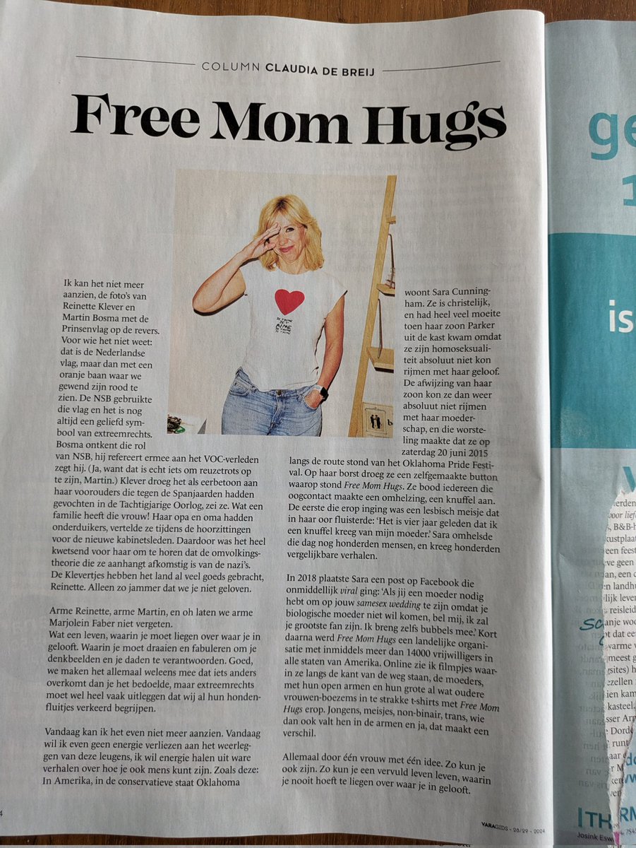 DidiMulderVith's tweet photo. Allemaal de column lezen van Claudia de Breij in de VARAgids! @claudiadebreij @VARAgids https://t.co/eg1fFcKgPR