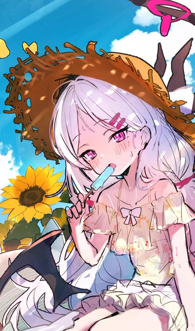 ここで向日葵sansanサンフラワーヒナチャンのラフを置いておきます
